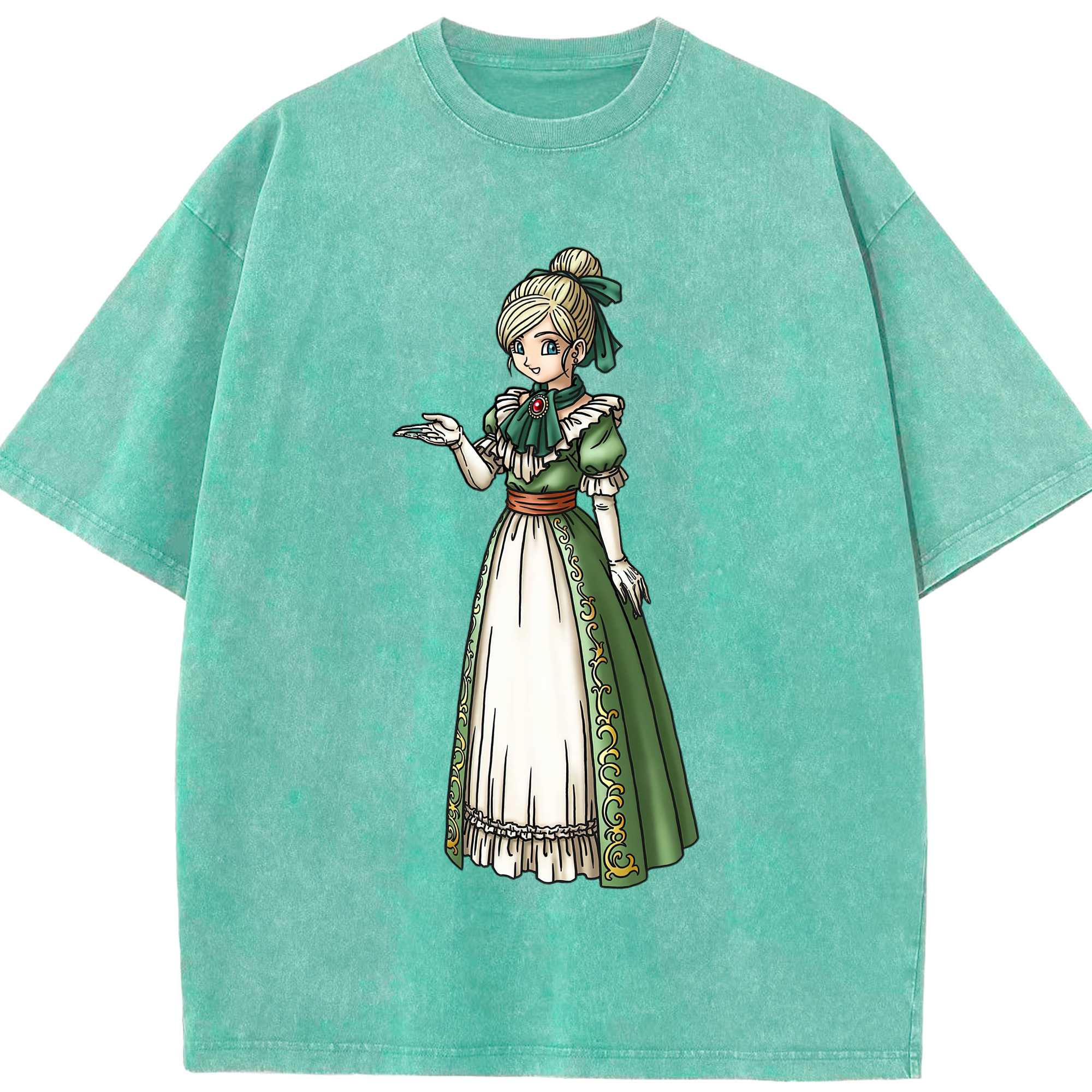 （画像用） ドラゴンクエスト Doragon Kuesuto Dragon Quest 綿100% ヴィンテージ風 半袖Tシャツ（フロントプリント）